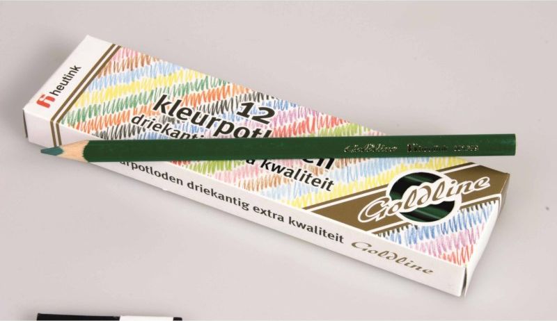 Pastelky trojhranné Goldline 3,7 mm, 12 ks, tmavě zelené