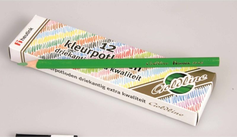 Pastelky trojhranné Goldline 3,7 mm, 12 ks, světle zelené