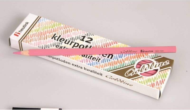 Pastelky šestihranné Goldline 3,7 mm, 12 ks, růžové