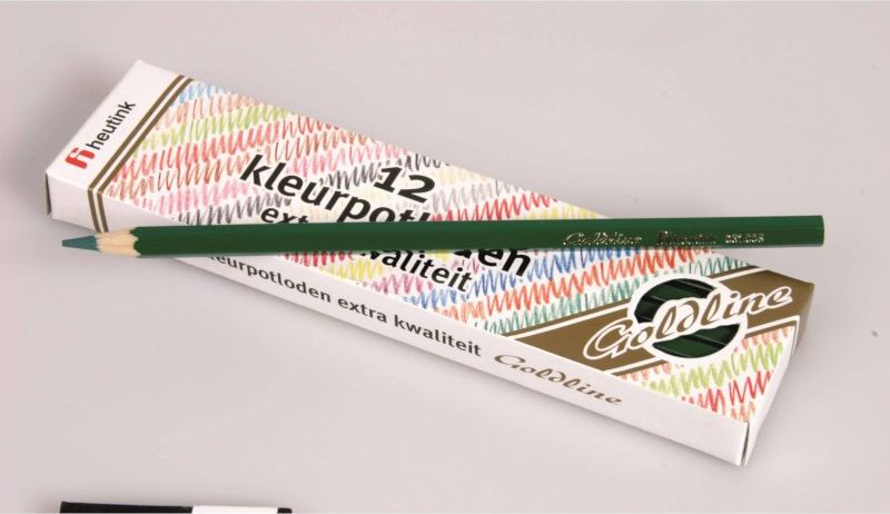 Pastelky šestihranné Goldline 3,7 mm, 12 ks, tmavě zelené - obrázek 1