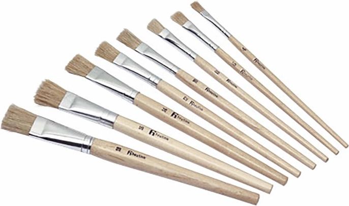 Lyons paint brush flat no 16 short varnished handle, box 12 brushes - obrázek 1