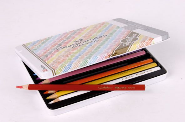 Pastelky trojhranné Goldline 3,7 mm, 12 barev, plechová krabička