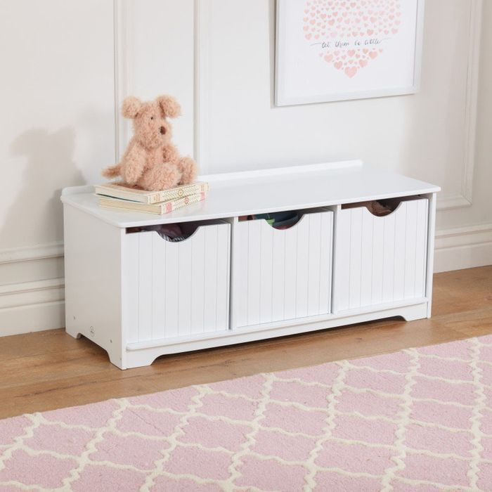 KidKraft Úložná lavice s boxy bílá - obrázek 4