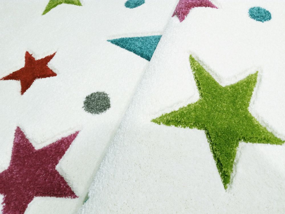 LIVONE Dětský koberec STARS krémová/multicolor 120x180cm - obrázek 3