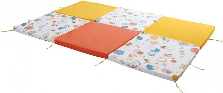 Tineo  Cestovní matrace a podložka 5v1 žluto/oranžová - obrázek 1