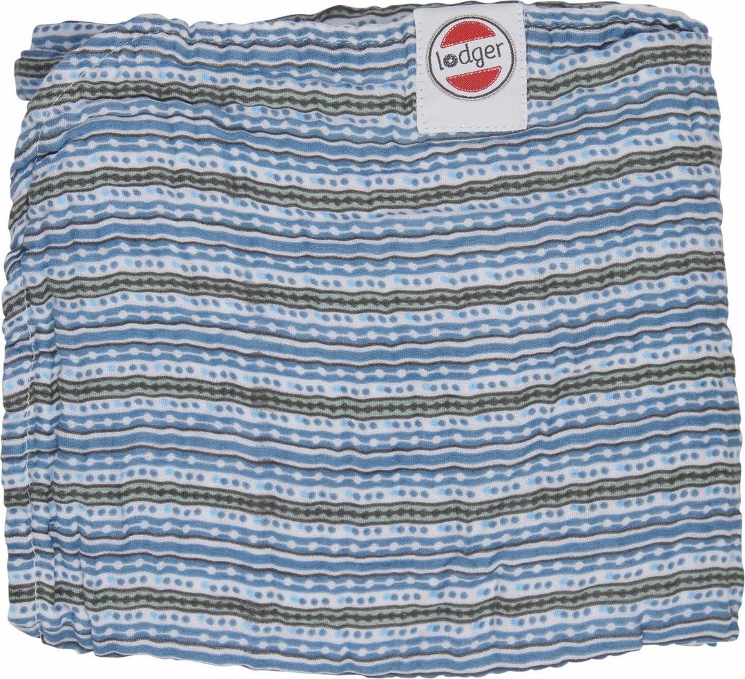 Deka LODGER Dreamer Muslin Stripe Xandu Ocean 120 x 120 cm - obrázek 1