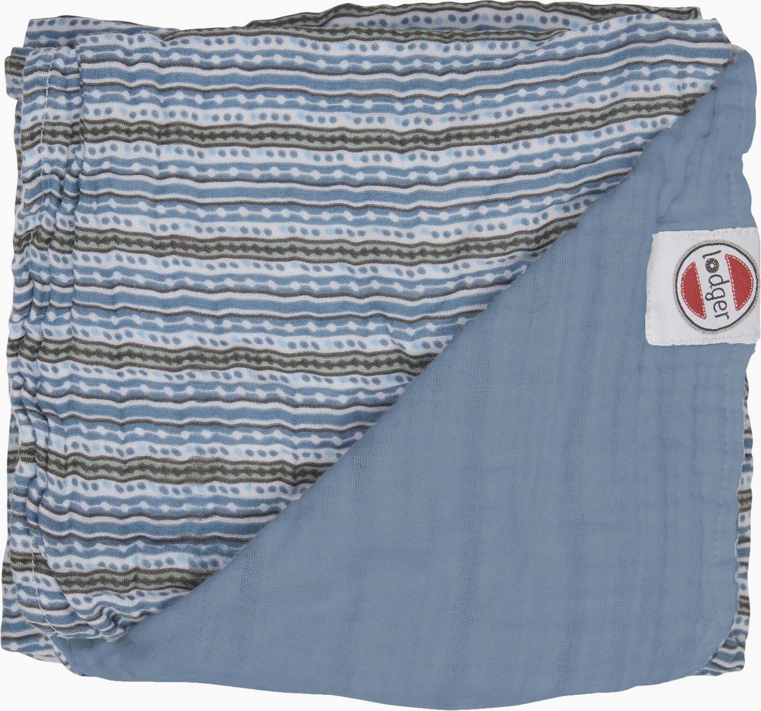 Deka LODGER Dreamer Muslin Stripe Xandu Ocean 120 x 120 cm - obrázek 2