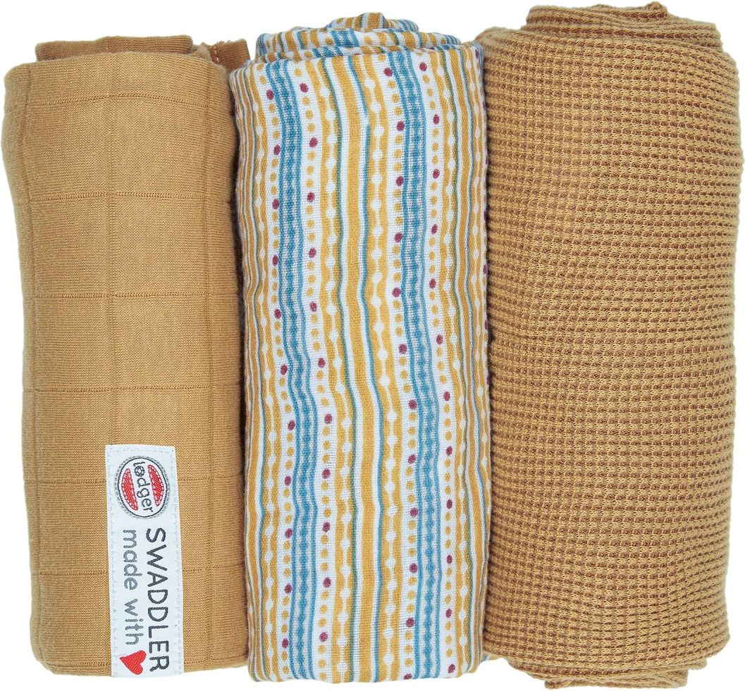 Pleny LODGER Swaddler Empire Stripe 3balení 70 x 70 cm Honey - obrázek 1