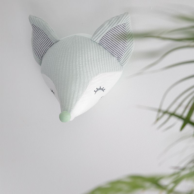 Tiamo Nástěnná dekorace liška 25cm, Mint s pruhy - obrázek 2