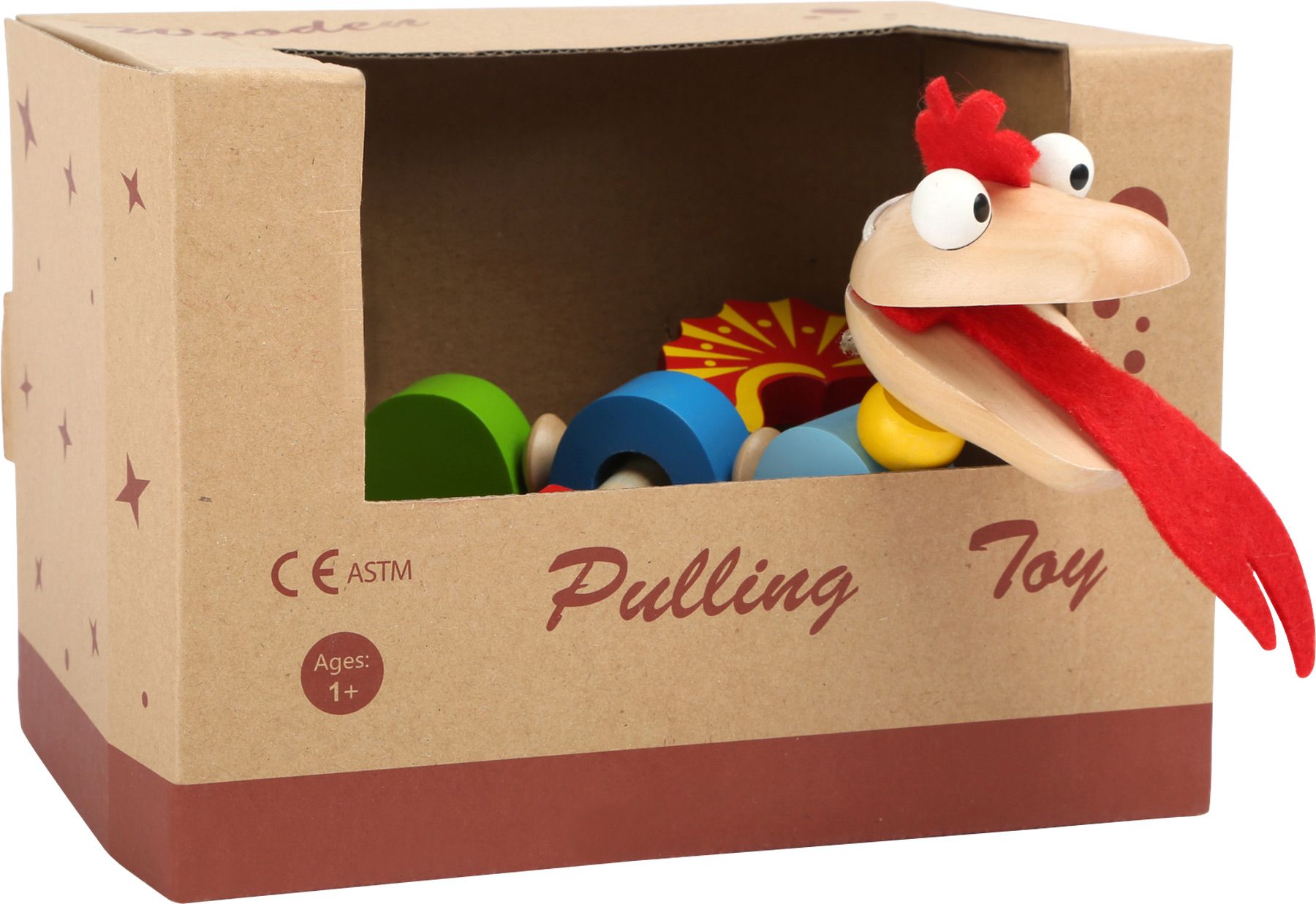 Legler Small Foot Dřevěný tahací drak barevný - obrázek 3