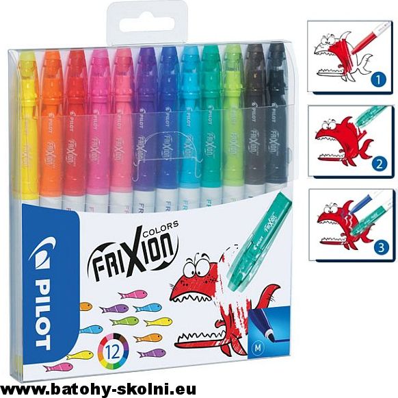 Gumovací fixy FriXion Colors sada 12 ks - obrázek 1