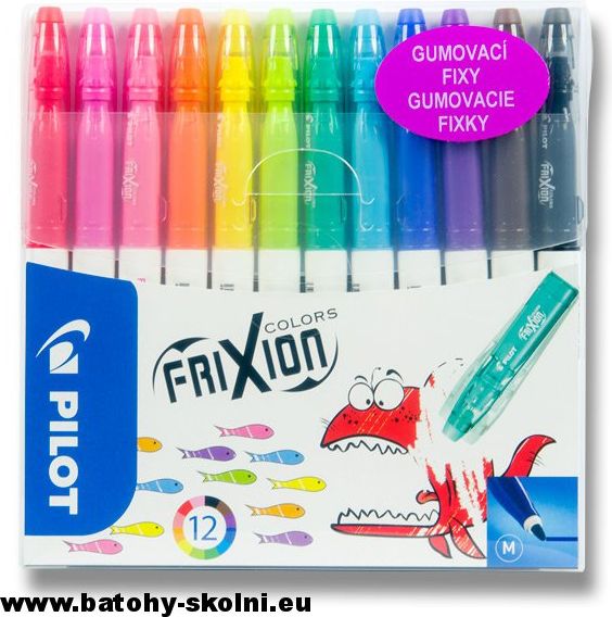 Gumovací fixy FriXion Colors sada 12 ks - obrázek 3