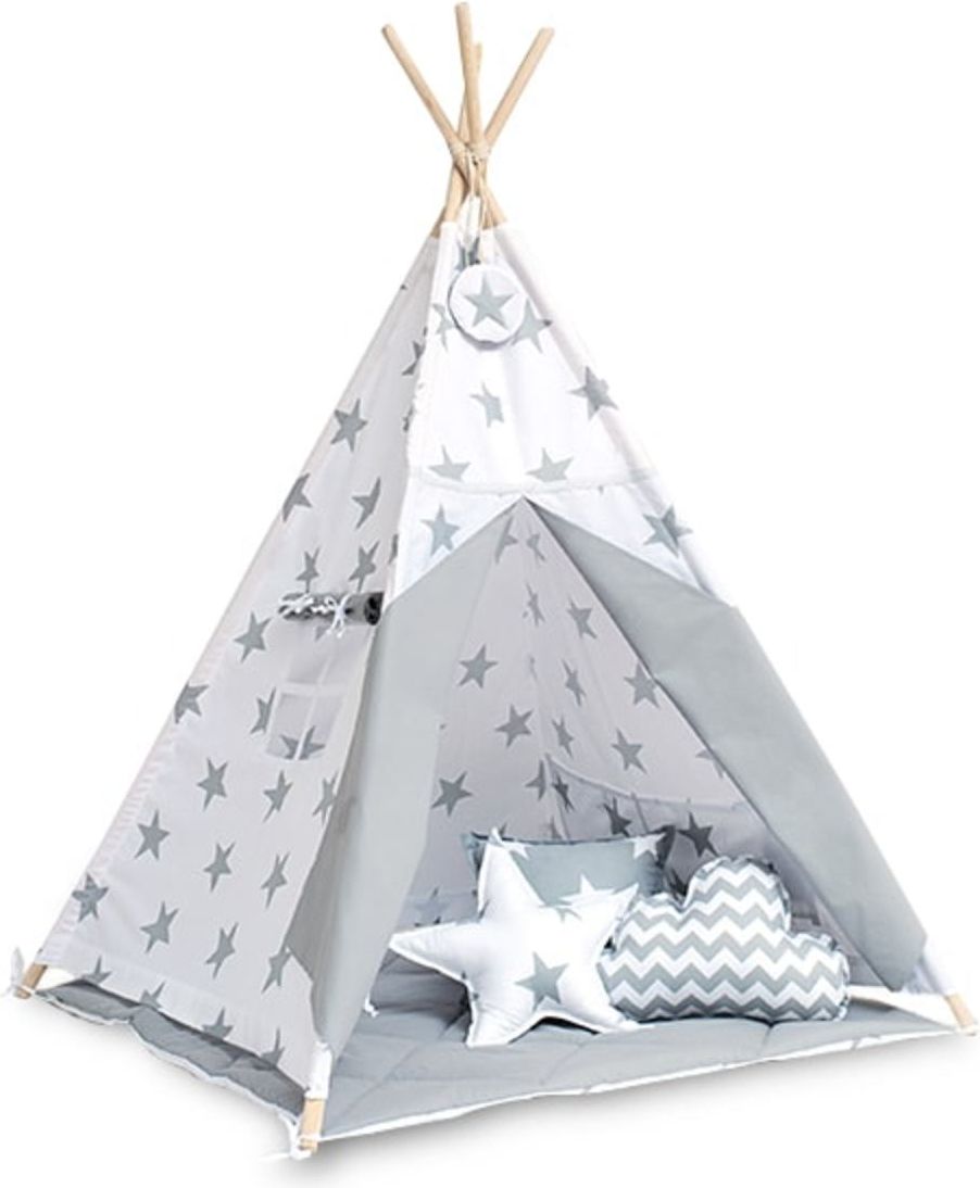 Teepee Šedá hvězda teepee + podložka - obrázek 2