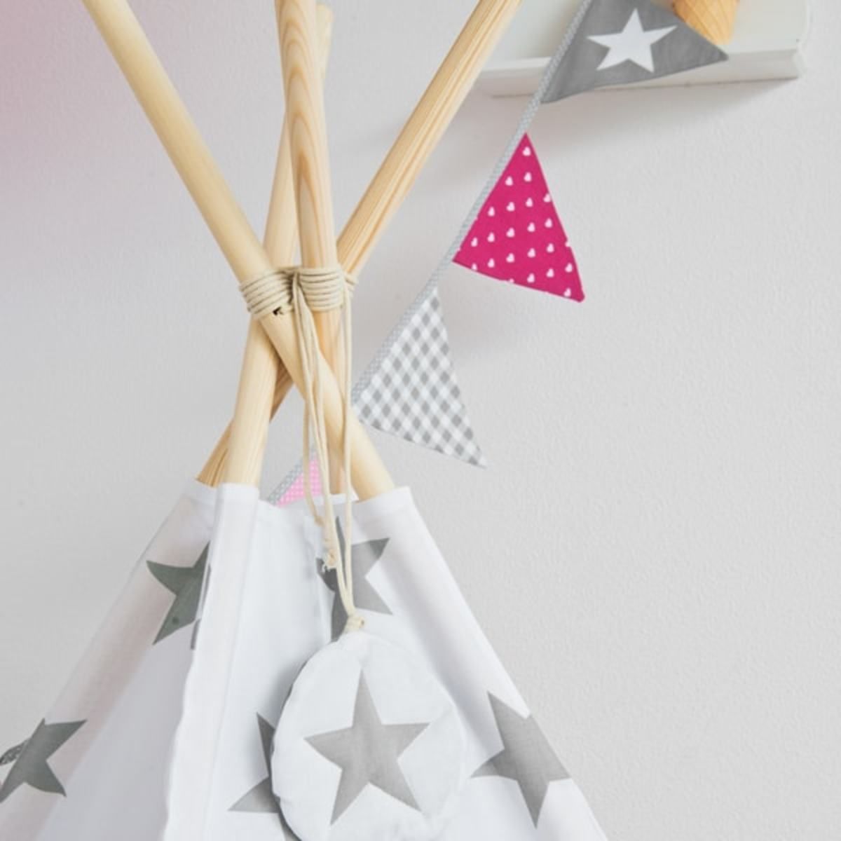 Teepee Šedá hvězda teepee + podložka - obrázek 4