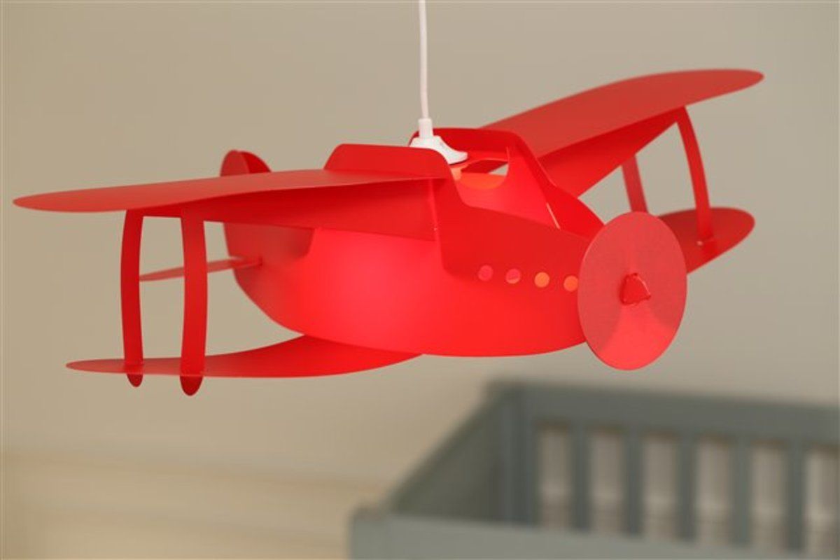 Dětská lampa letadlo - různé barvy červená - obrázek 7