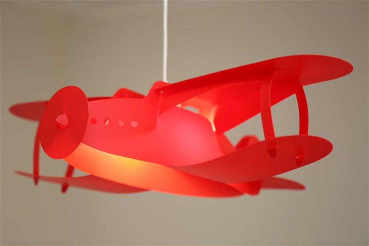 Dětská lampa letadlo - různé barvy červená - obrázek 8