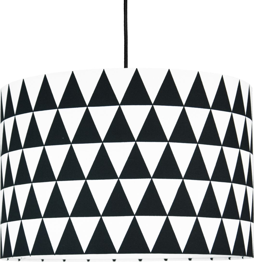 Textilní závěsná lampa Triangle - černá - obrázek 1