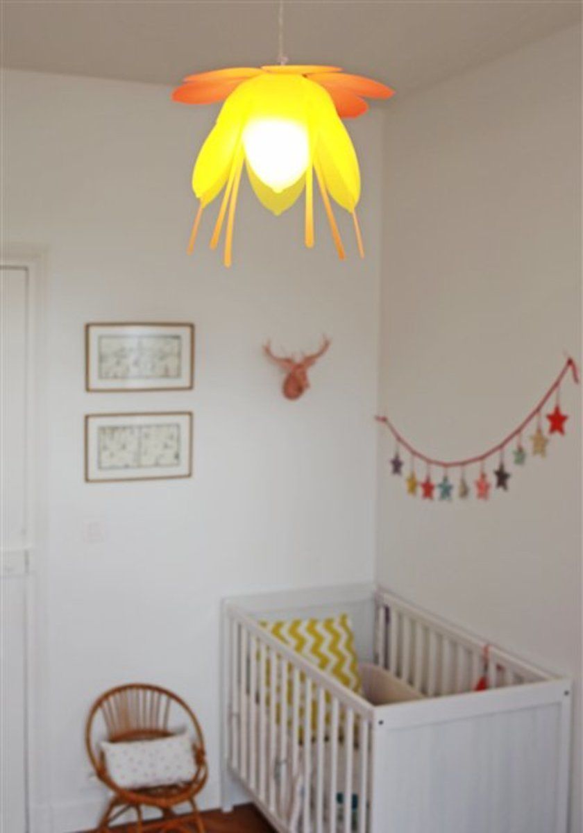 Dětská lampa květ - různé barvy oranžová - obrázek 7