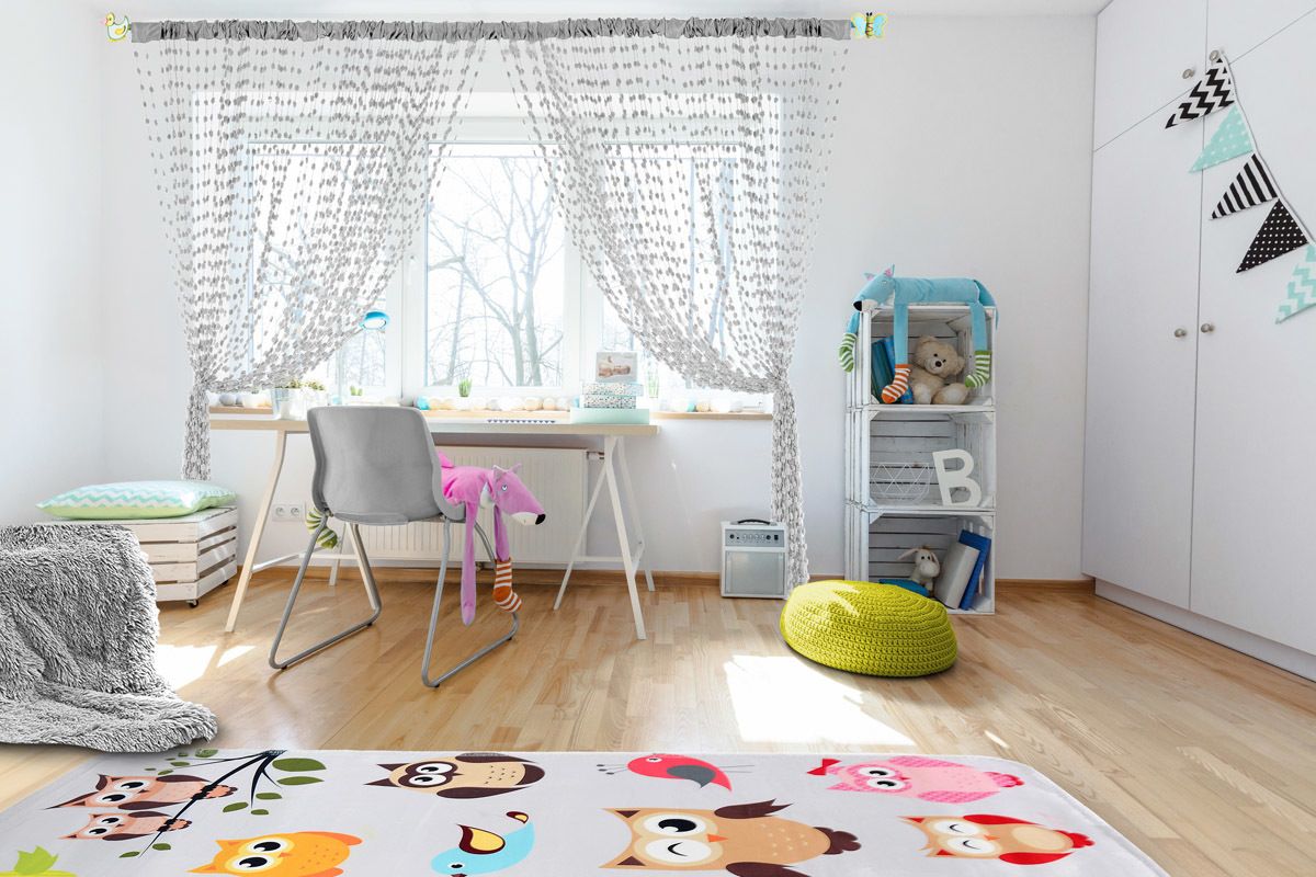 Dětská záclona Baby Ball silver 150x240 cm - obrázek 1