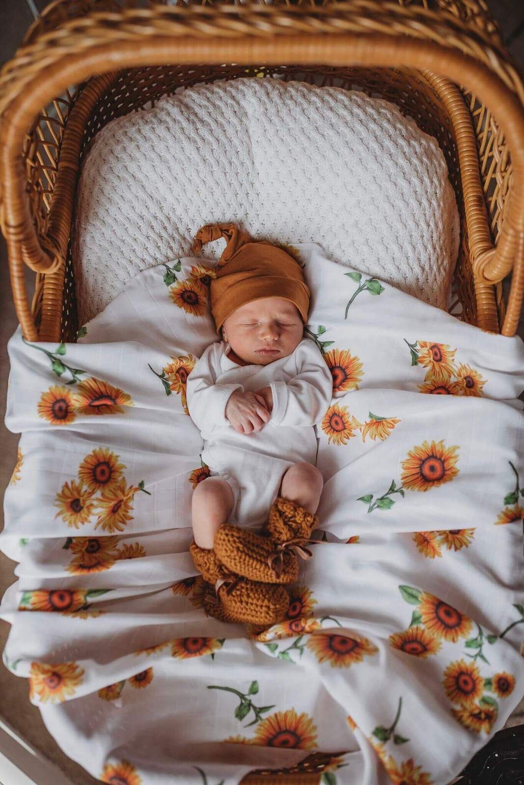 Snuggle Hunny Kids Organická mušelinová zavinovací plena slunčenice - obrázek 3