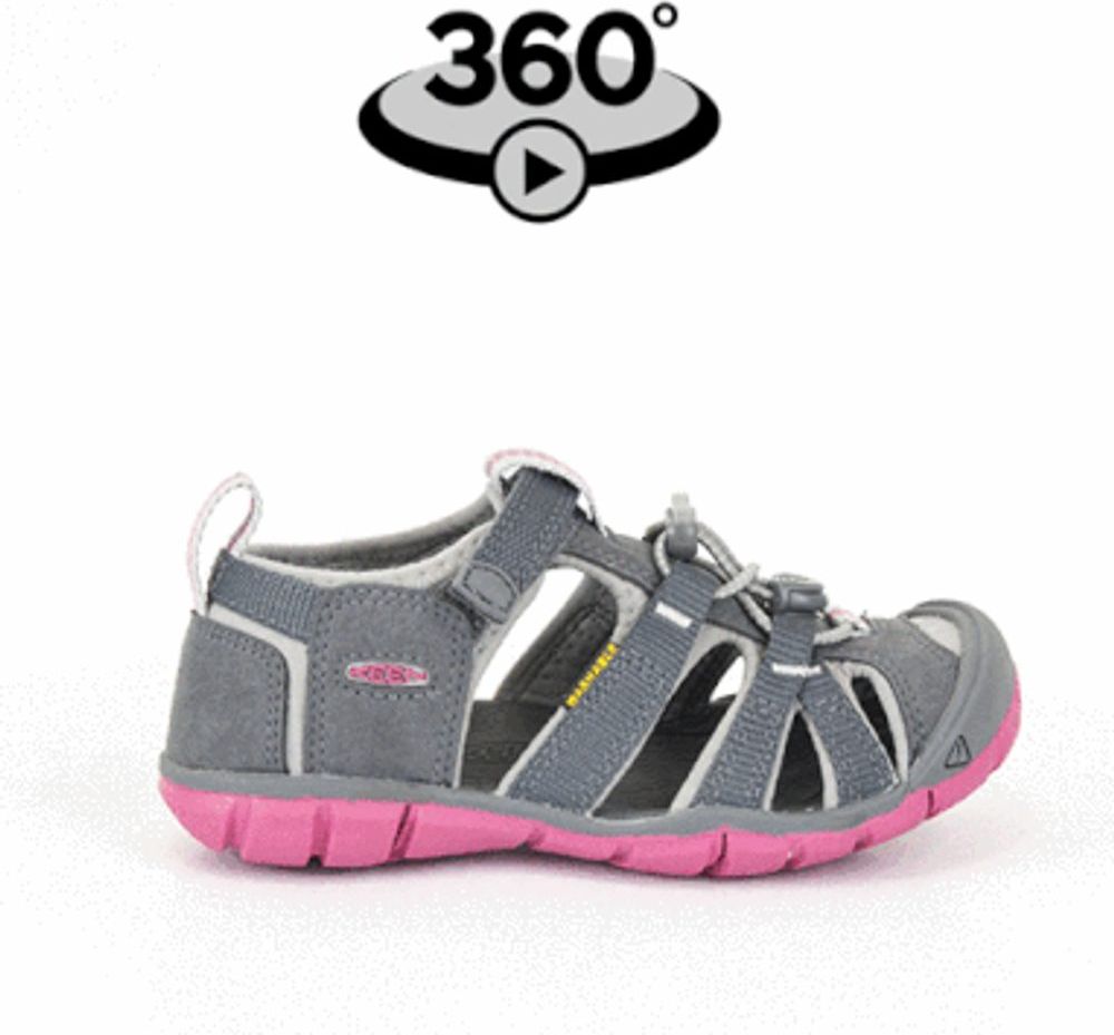 Keen Dětské sandály SEACAMP II CNX JR, steel grey/rapture rose, Keen, 1020702, šedá - 39 - obrázek 2