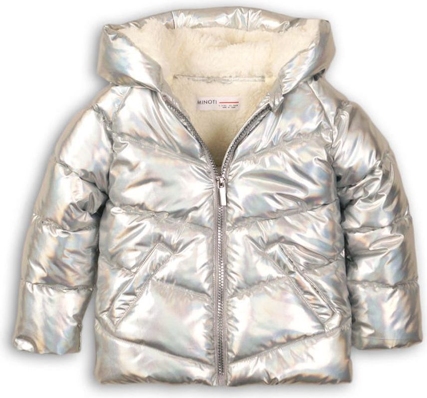 Minoti Bunda dívčí Puffa metalická podšitá chlupem, Minoti, LODGE 1 - 92/98 - obrázek 1