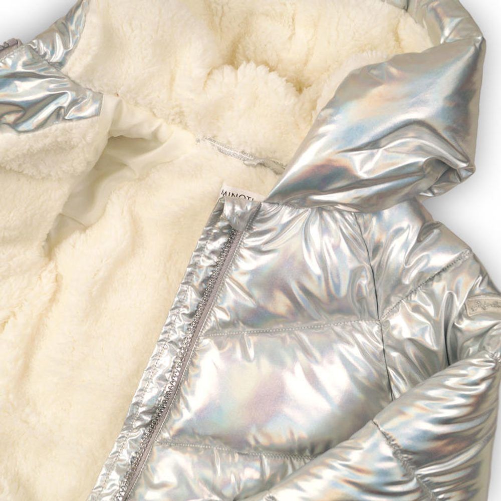 Minoti Bunda dívčí Puffa metalická podšitá chlupem, Minoti, LODGE 1 - 92/98 - obrázek 2