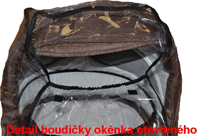 Pláštěnka na kočárek, na hlubokou korbičku  s otvíracím/zavíracím okýnkem - obrázek 2