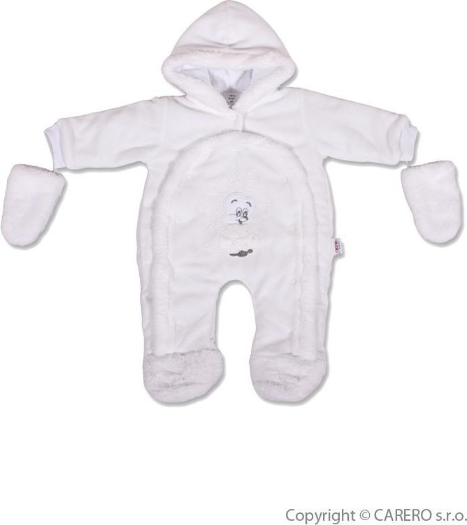 Dětská kombinéza New Baby ježek bílá 68 (4-6m) - obrázek 1