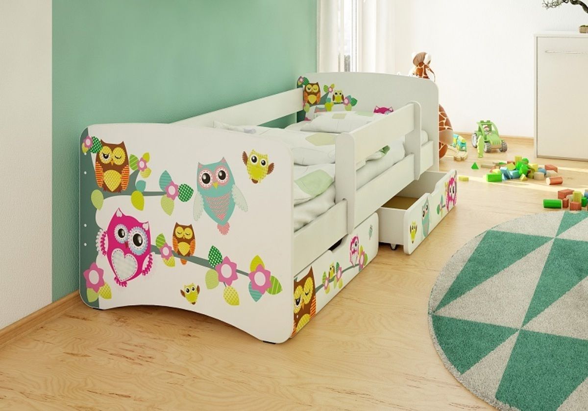 Dětská postel Ourbaby Owls bílá 160x70 cm - obrázek 3
