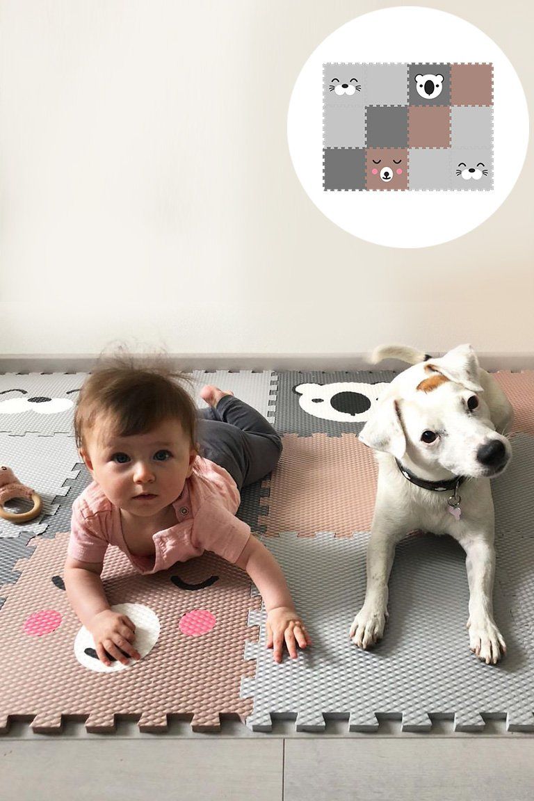 MINIDECKFLOOR PĚNOVÉ PUZZLE 12 DÍLŮ - TULEŇ, MEDVĚD, KOALA - obrázek 1