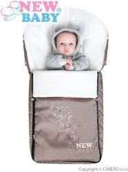 Fusak do kočárku fleece - WOMAR S VÝŠIVKOU černý - obrázek 2