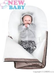 Fusak do kočárku fleece - WOMAR S VÝŠIVKOU černý - obrázek 3