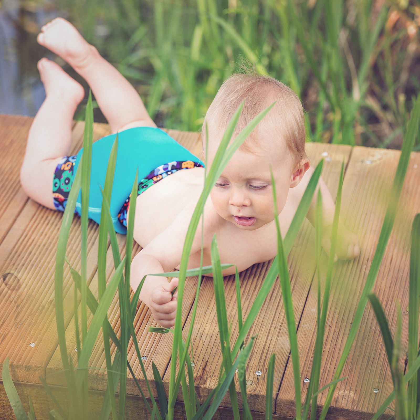 Unuo Neoprenové kojenecké plavky Rybičky růžové (Baby swimsuit) Velikost (Size): XXL - obrázek 2