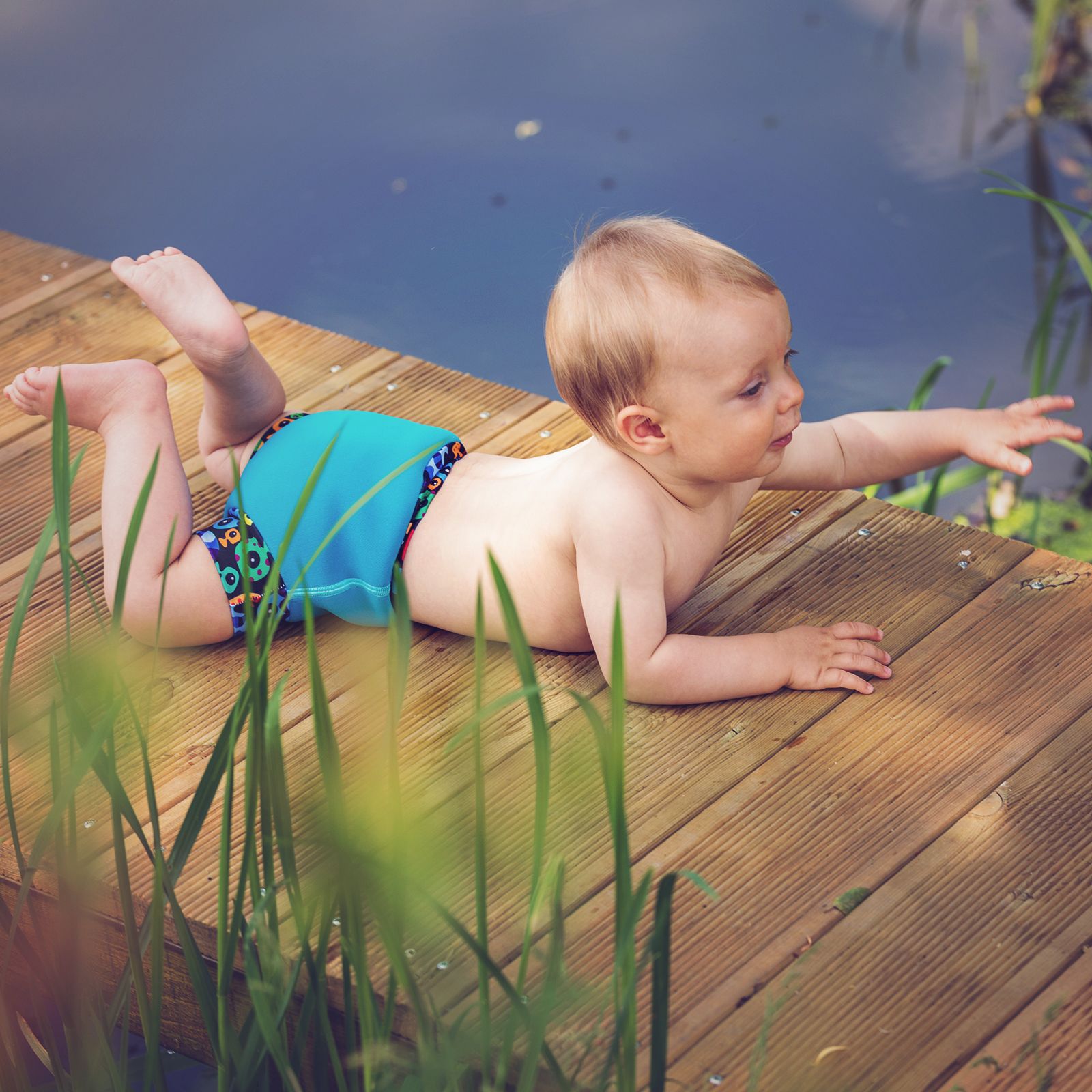 Unuo Neoprenové kojenecké plavky Rybičky růžové (Baby swimsuit) Velikost (Size): XXL - obrázek 3