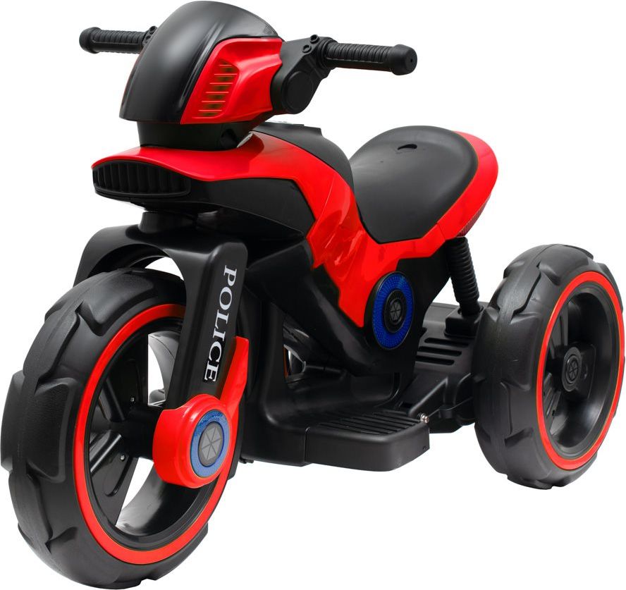 Dětská elektrická motorka Baby Mix POLICE červená - obrázek 1