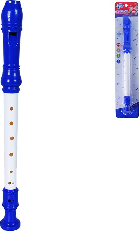 Flétna dětská plastová 33cm na blistru *HUDEBNÍ NÁSTROJE* - obrázek 1