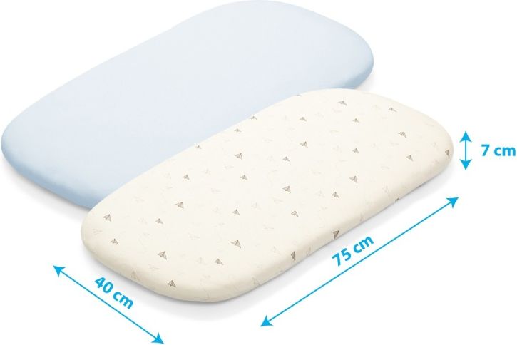 Bambusové prostěradlo do kočárku BabyOno PAPER PLANES sada 2ks - obrázek 5