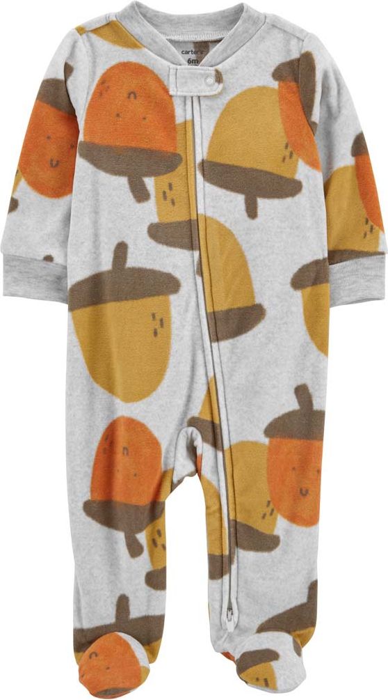 CARTER'S Overal na zip fleece Sleep & Play Acorns chlapec PRO - obrázek 1