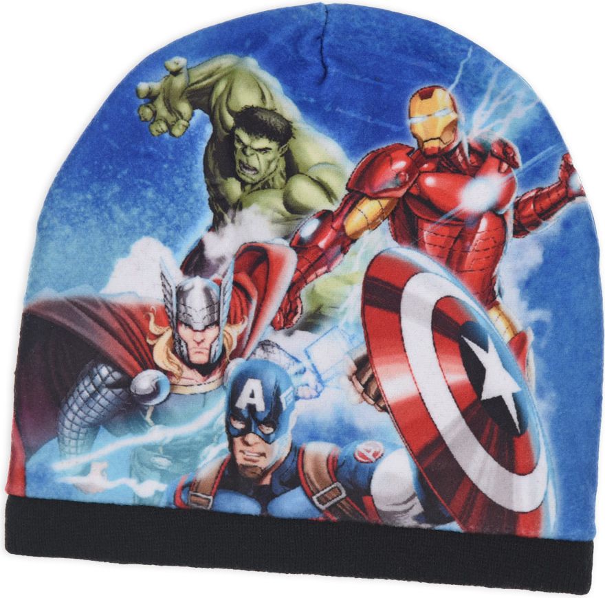 Chlapecká čepice AVENGERS černý lem Velikost: 52 cm - obrázek 1