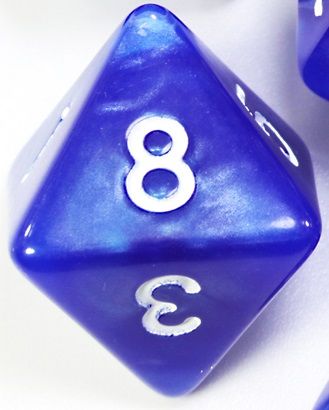 TLAMA games Hrací kostka osmistěnná perleťová Varianta: Bronzová D8 - obrázek 5