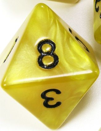 TLAMA games Hrací kostka osmistěnná perleťová Varianta: Bronzová D8 - obrázek 11