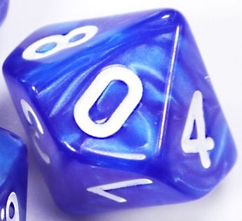 TLAMA games Hrací kostka desetistěnná perleťová Varianta: Zelenočerná d10 - obrázek 4