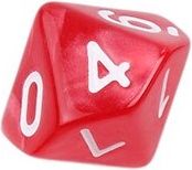 TLAMA games Hrací kostka desetistěnná perleťová Varianta: Žlutočerná d10 - obrázek 2
