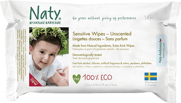 2x ECO BY NATY Sensitive 56 ks, bez vůně - vlhčené ubrousky - obrázek 2