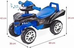 Dětské odrážedlo plastové se zvuky - ČTYŘKOLA MINIRAPTOR červená - Toyz - obrázek 2