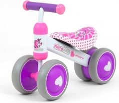 Dětské odrážedlo plastové - MICRO unicorn růžovo-fialové - MillyMally - obrázek 1