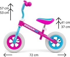 Dětské odrážedlo ocelová konstrukce - KOLO DRAGON AIR candy - MillyMally - obrázek 2