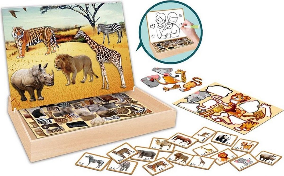 Puzzle magnetické safari 30 cm - obrázek 1