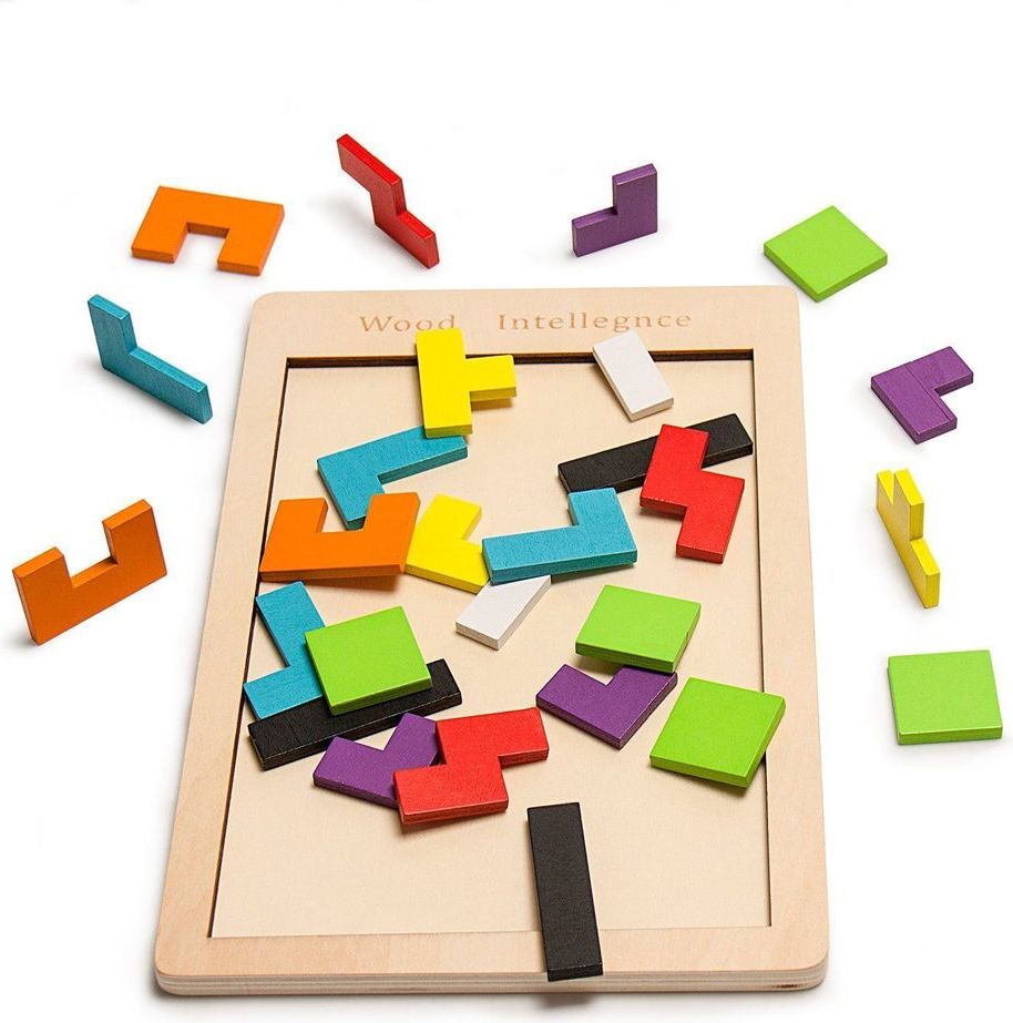 Popron Dřevěné puzzle - tvary - obrázek 7